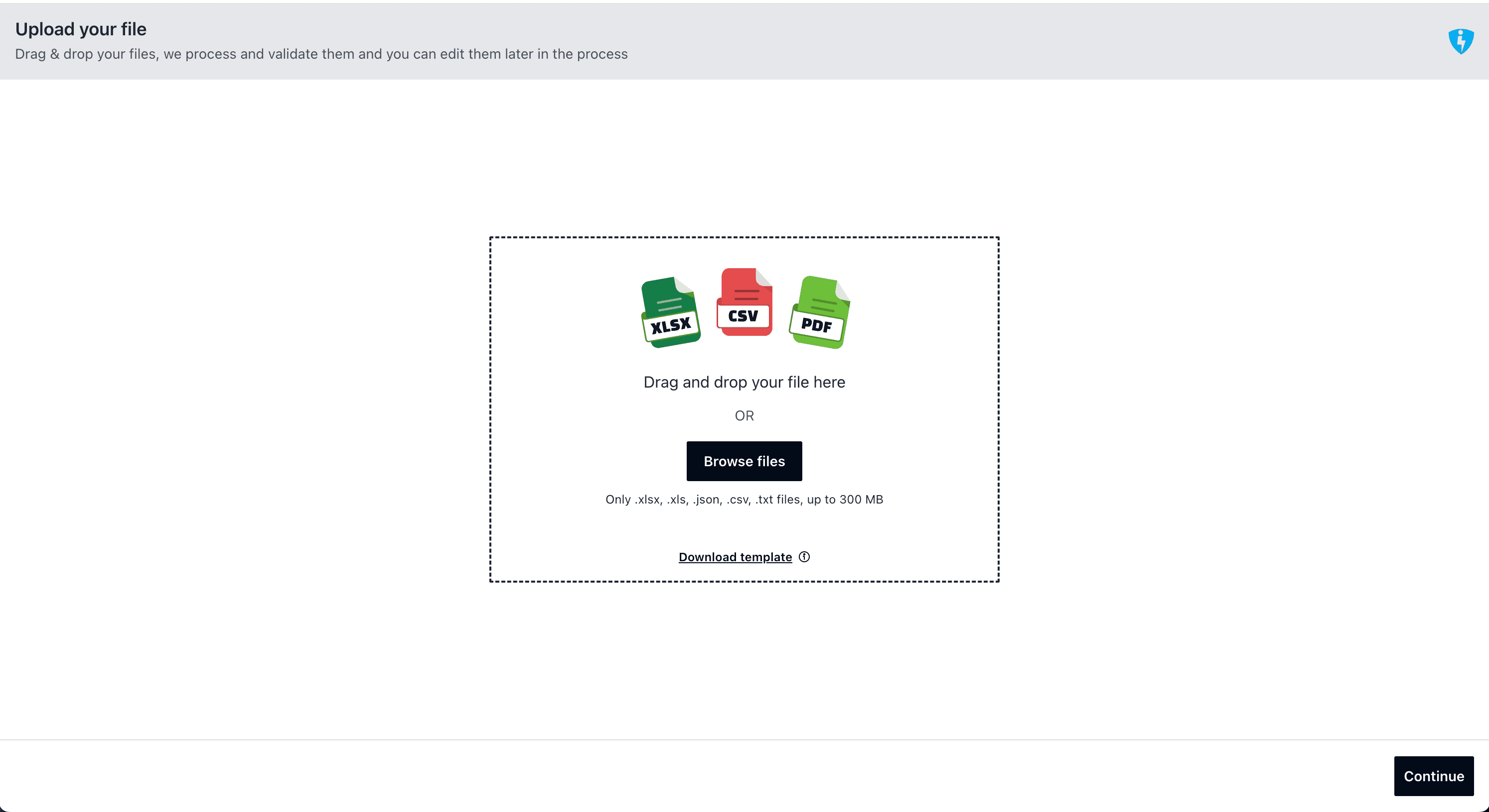 Full-page importer