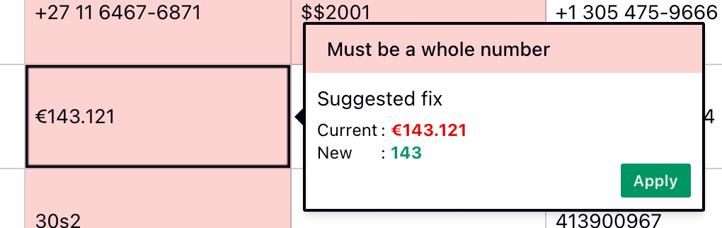 Number smart fix